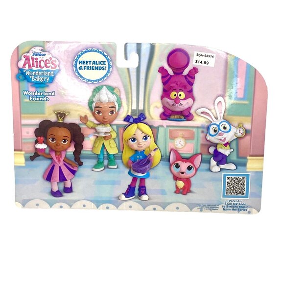 Disney Junior Alice's Wonderland Bakery Friends 6-Piece Figurine Set 3" NEW! - Picture 4 of 14